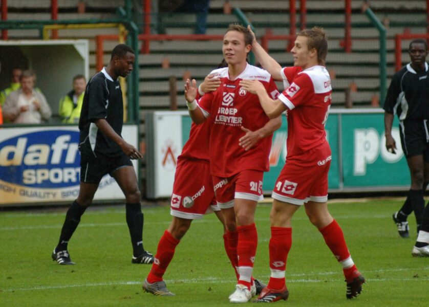 KV Kortrijk – Brussels : Nicolas Gezelle Scoorde Foto DAVID CATRY/VDB