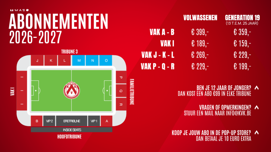 Overzicht Prijzen Tribune KVK Abo DEF Overzicht Prijzen Tribune KVK Abo DEF